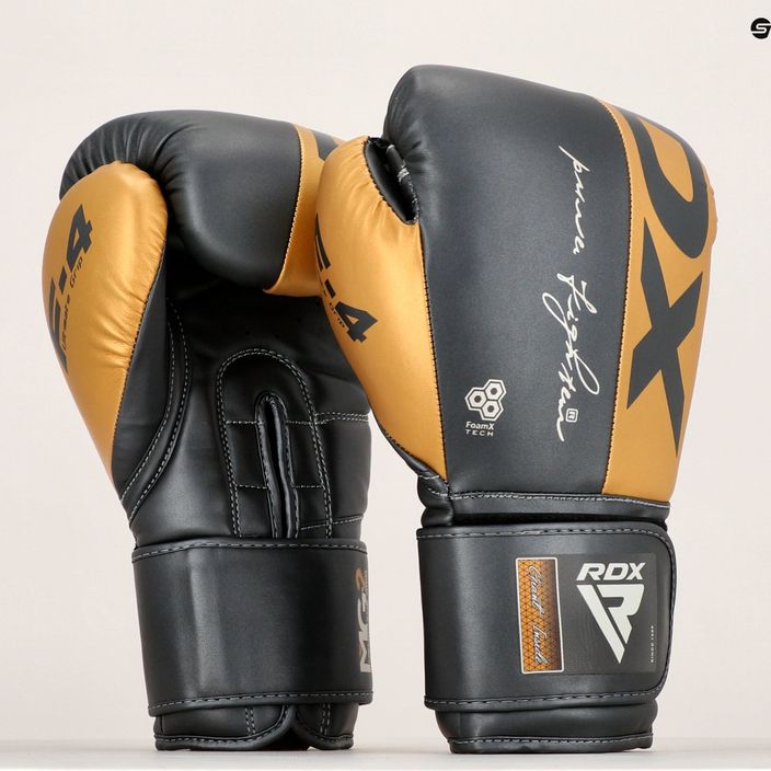 RDX Rex F4 čierne/zlaté boxerské rukavice BGR-F4GL-. 12