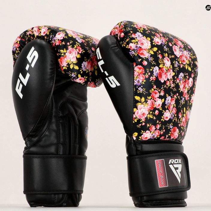 Boxerské rukavice RDX FL-5 čierno-ružové BGR-FL5B 14
