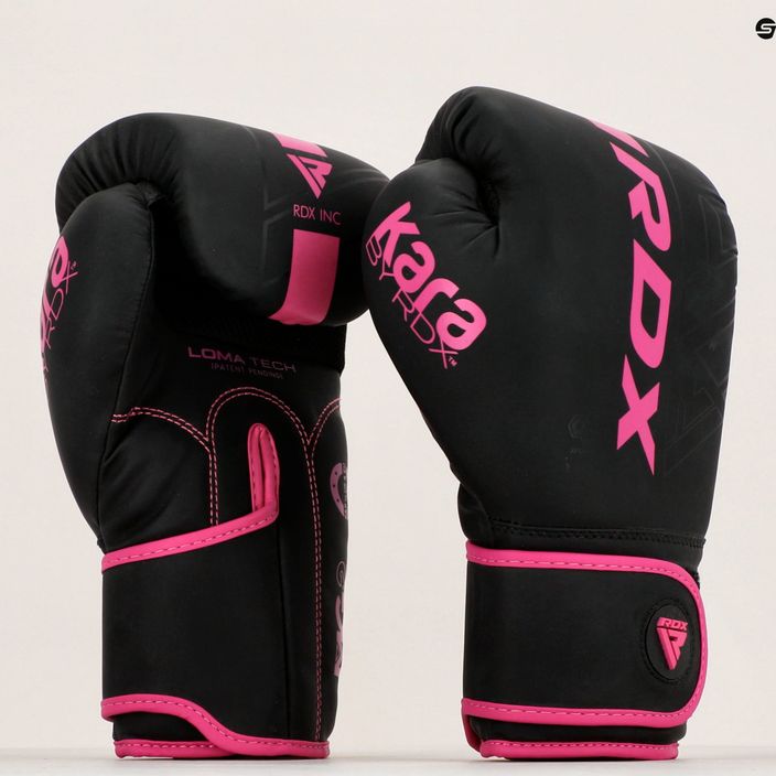 Boxerské rukavice RDX F6 čierno-ružové BGR-F6MP 15