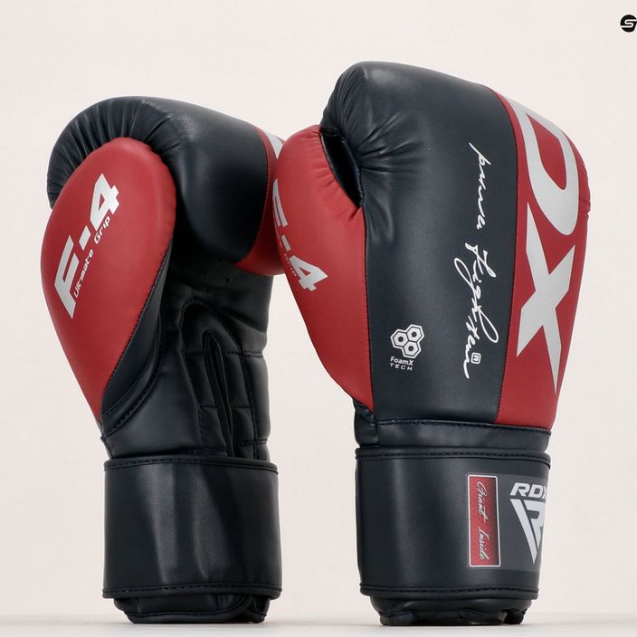 RDX REX F4 čierne/červené boxerské rukavice BGR-F4MU-1OZ 8