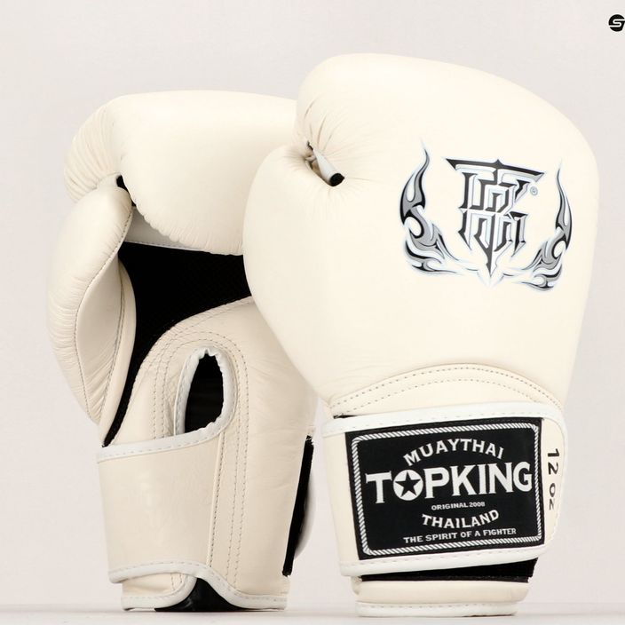 Top King Muay Thai boxerské rukavice Super Air white 6