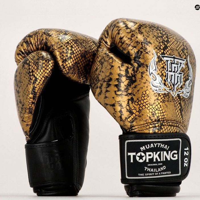 Boxerské rukavice Top King Muay Thai Super Star Air Snake black/gold 6