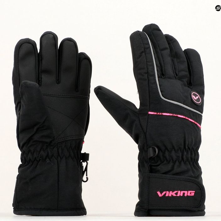 Detské lyžiarske rukavice Viking Kevin čierne 120/11/2255/43 8