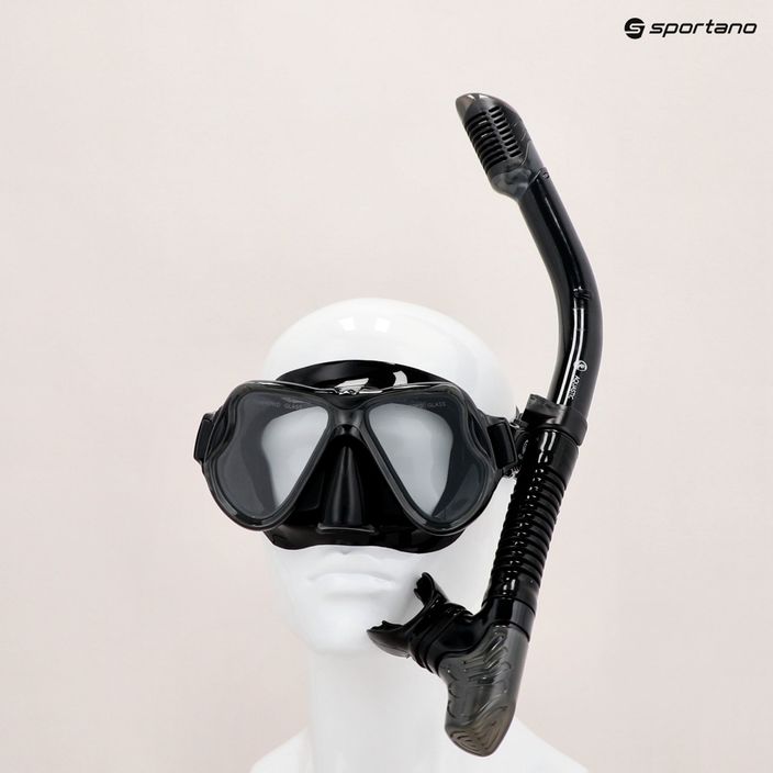 Šnorchlovací set AQUASTIC Maska + plutvy + šnorchel čierny MSFA-01SC 22