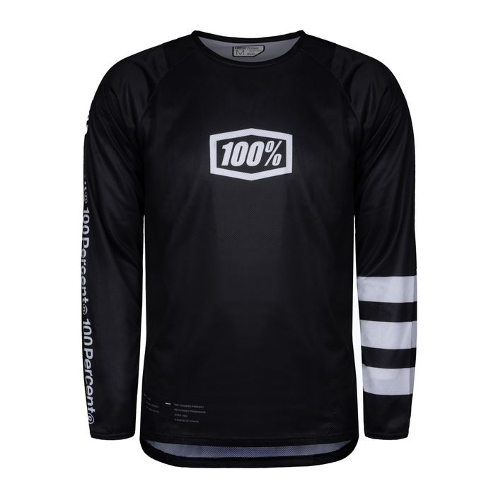 Pánsky cyklistický dres 100% R-Core Jersey LS black STO-41104-011-11
