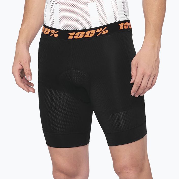 Pánske cyklistické boxerky s vložkou 100% Crux Liner black