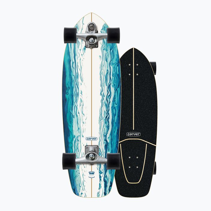 Skateboard surfskate Carver C7 Raw 31" Resin 222 Complete modro-biely C11311135 8