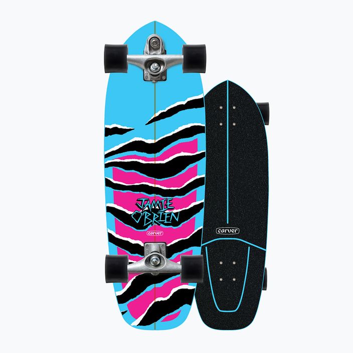 Skateboard surfskate Carver C7 Raw 31" JOB Blue Tiger 222 Complete modro-ružový C1131114 8