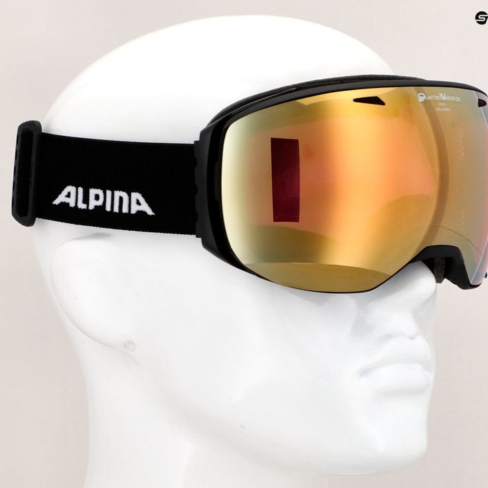 Lyžiarske okuliare Alpina Big Horn QV black matt/gold sph 4