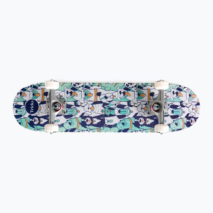 Klasický skateboard Tricks Dogs Complete zeleno-biely TRCO0022A001