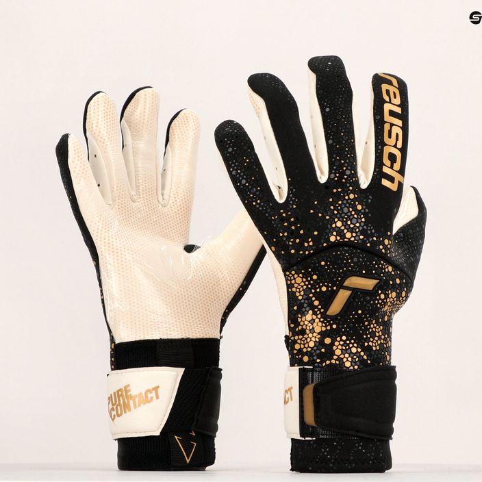 Reusch Pure Contact Gold X GluePrint brankárske rukavice čierno-zlaté 527075-7707 11