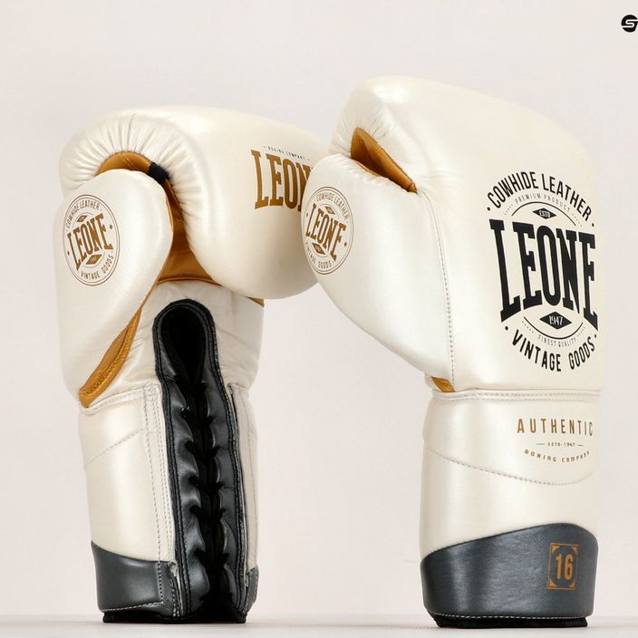 Boxerské rukavice LEONE 1947 Authentic 2 biele 15