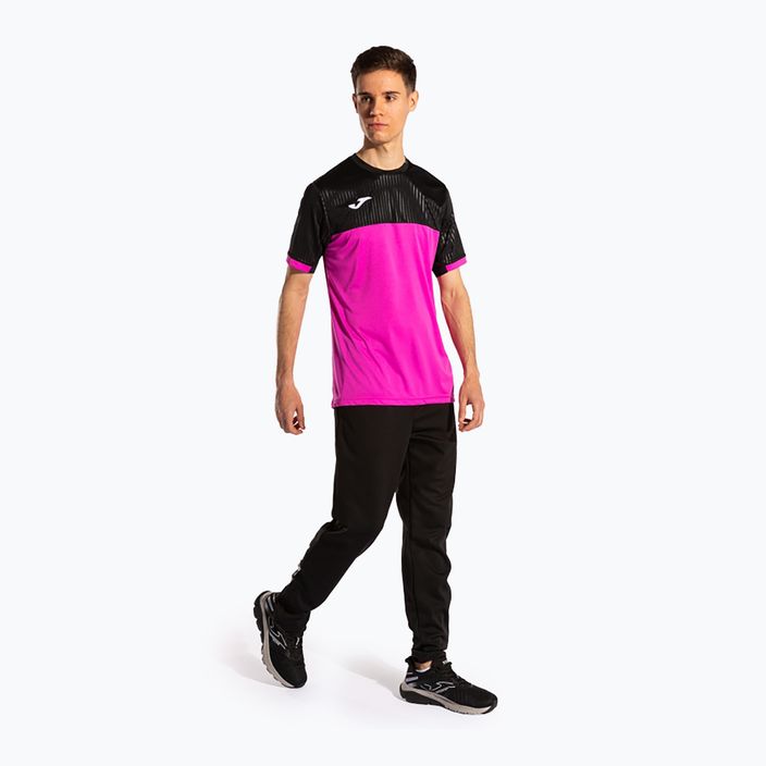 Pánske tenisové tričko Joma Montreal fluorescent pink/black 2