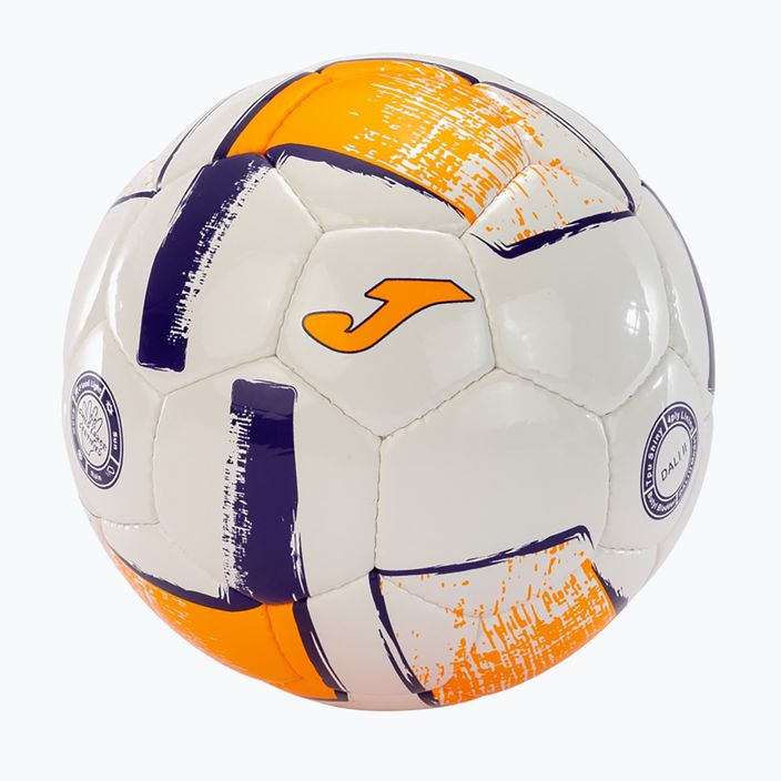 Futbalová lopta Joma Dali II fluor white/fluor orange/purple veľkosť 4 futbalové 3