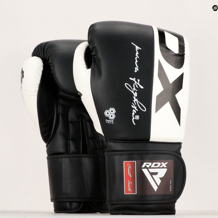 RDX REX F4 biele a čierne boxerské rukavice BGR-F4B-1OZ 8