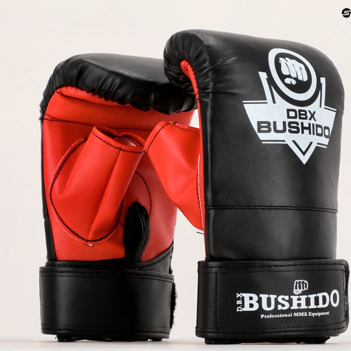 Prístroj Bushido boxerské rukavice tréningové vrece čierne Rp4 7