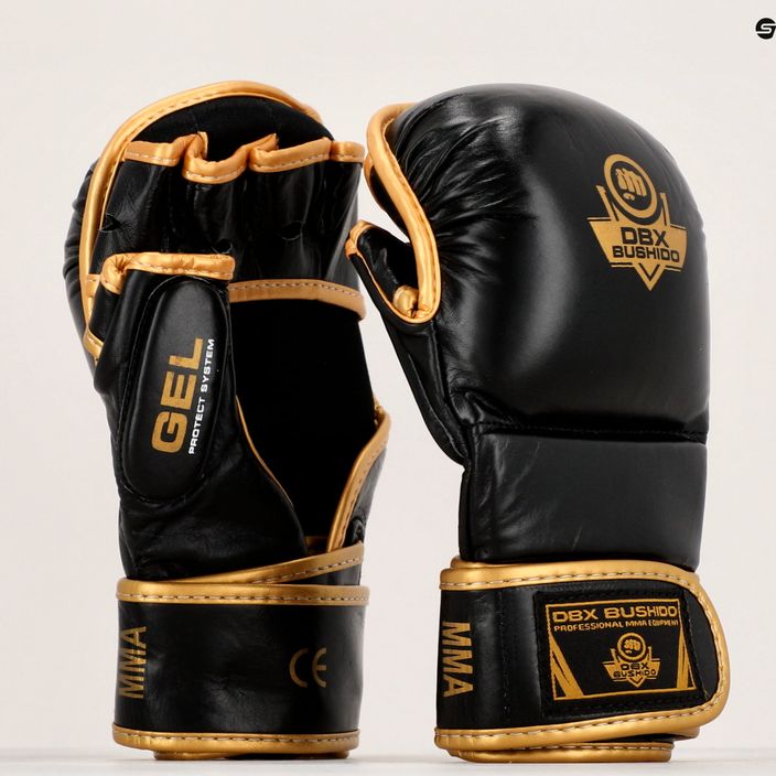 Bushido kožené tréningové rukavice MMA čierne Arm-2011D-L 14