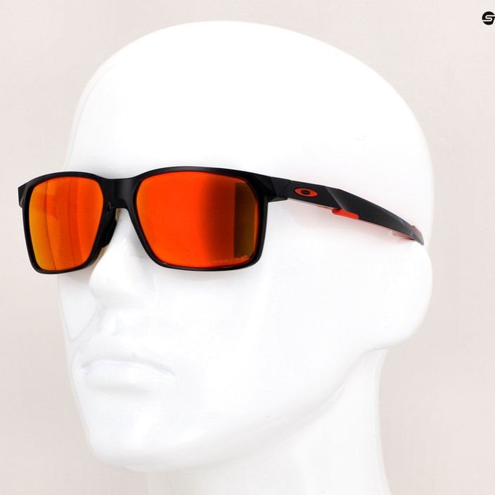Oakley Portal X leštené čierne/prizm rubín polarizačné slnečné okuliare 14