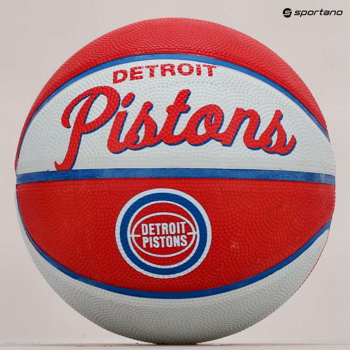 Wilson NBA Team Retro Mini Detroit Pistons basketbalová lopta červená WTB3200XBDET veľkosť 3 5