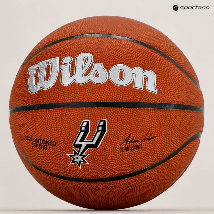 Wilson NBA Team Alliance San Antonio Spurs hnedá basketbalová lopta WTB3100XBSAN veľkosť 7 6