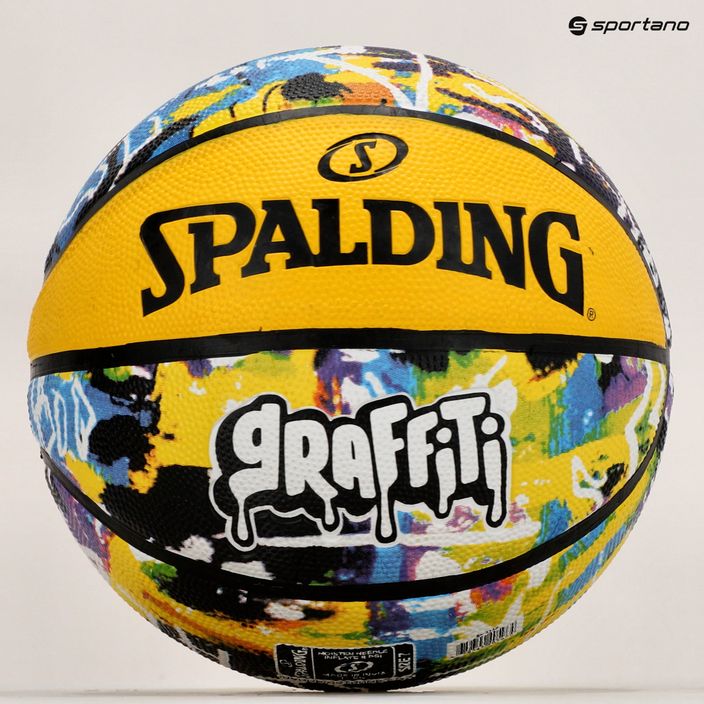 Spalding Graffiti 7 basketbalová lopta zelená a žltá 249338 6