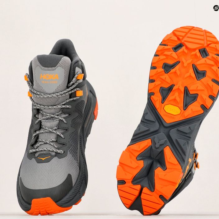 Pánske trekové topánky HOKA Trail Code GTX castlerock/persimmon orange 20