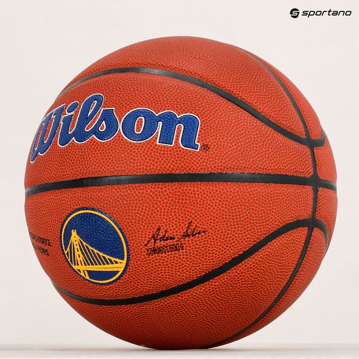 Wilson NBA Team Alliance Golden State Warriors basketbalová lopta hnedá WTB3100XBGOL 6