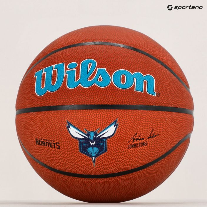 Wilson NBA Team Alliance Charlotte Hornets hnedá basketbalová lopta WTB3100XBCHA veľkosť 7 6