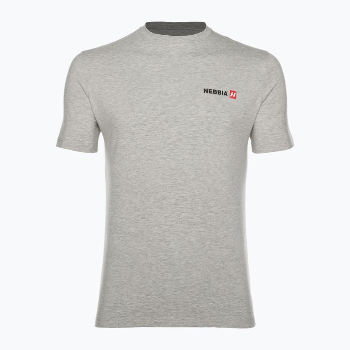 NEBBIA Minimalist Logo pánske tréningové tričko svetlo šedé 4