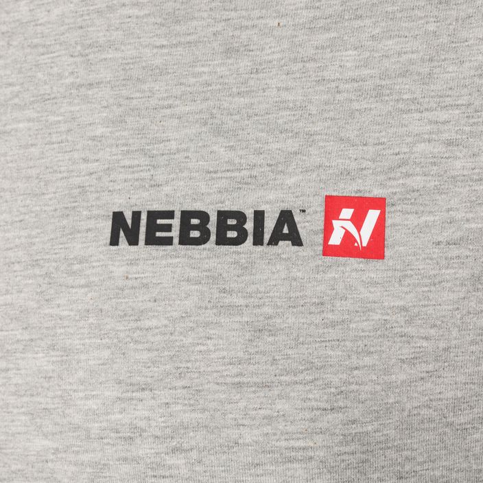 NEBBIA Minimalist Logo pánske tréningové tričko svetlo šedé 6