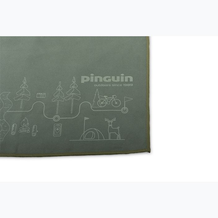 Rýchloschnúci uterák Pinguin Micro Towel Map XL grey 2