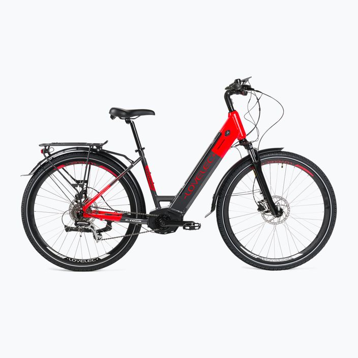 Elektrický bicykel LOVELEC Triago Low Step 16Ah sivo-červený B400358
