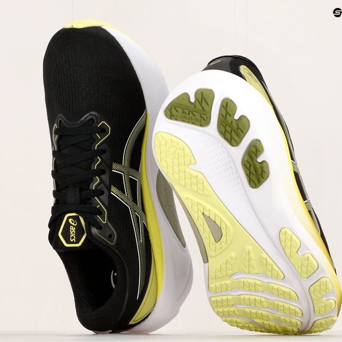 ASICS Gel-Kayano 30 pánska bežecká obuv black/glow yellow 18
