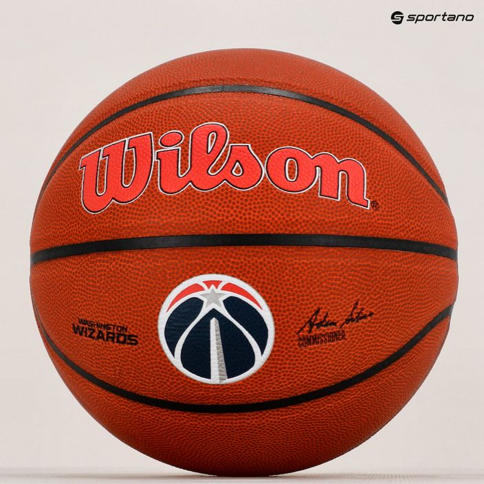 Wilson NBA Team Alliance Washington Wizards hnedá basketbalová lopta WTB3100XBWAS veľkosť 7 6