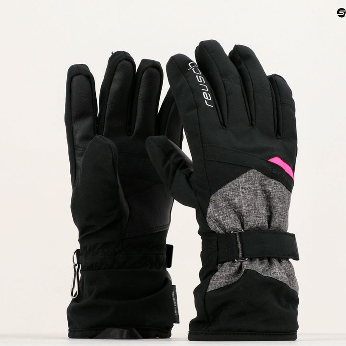 Dámske lyžiarske rukavice Reusch Helena R-Tex Xt black/black melange/pink glo 10