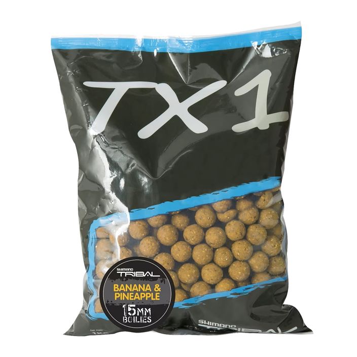 Shimano Tribal TX1 Banán a ananás kaprové boilies 1 kg 2