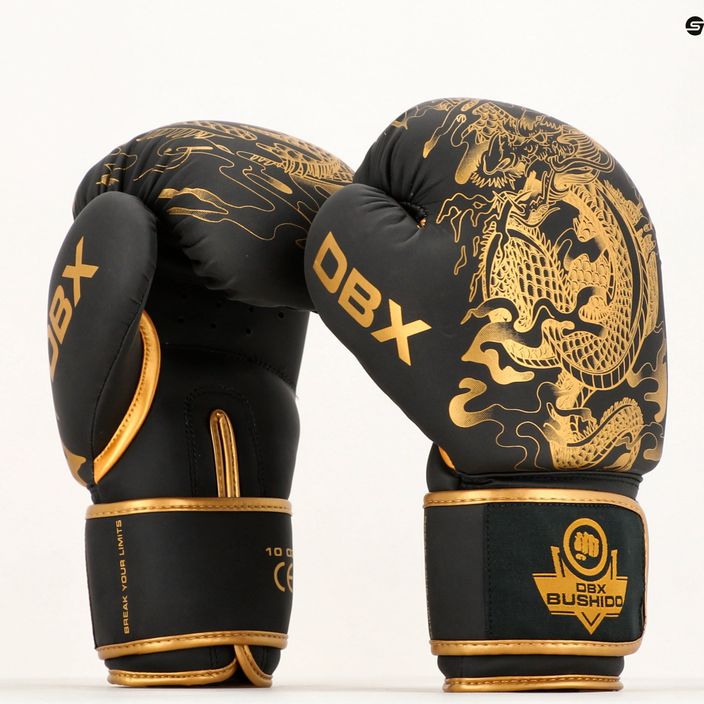 DBX BUSHIDO "Gold Dragon" boxerské rukavice zlaté/čierne 18