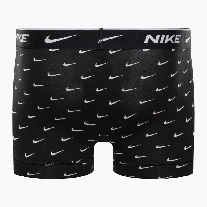 Pánske boxerky Nike Everyday Cotton Stretch Trunk 3Pk UB1 swoosh print/grey/uni blue 9