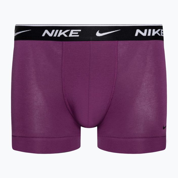 Pánske boxerky Nike Everyday Cotton Stretch Trunk 3 páry zelená/fialová/modrá 2