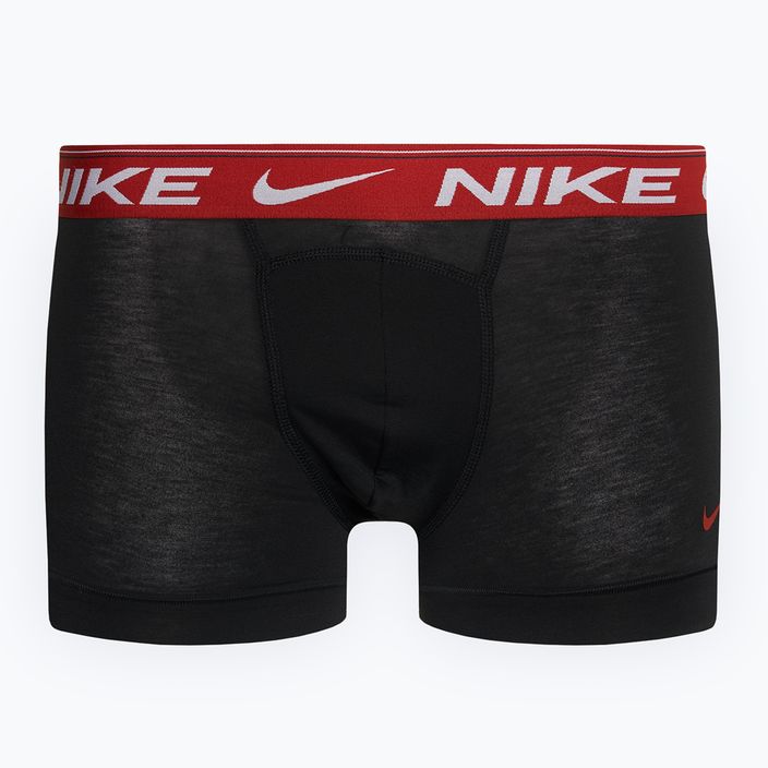 Pánske boxerky Nike Dri-FIT Ultra Comfort Trunk 3 páry black moon/dragon red/armory navy 2