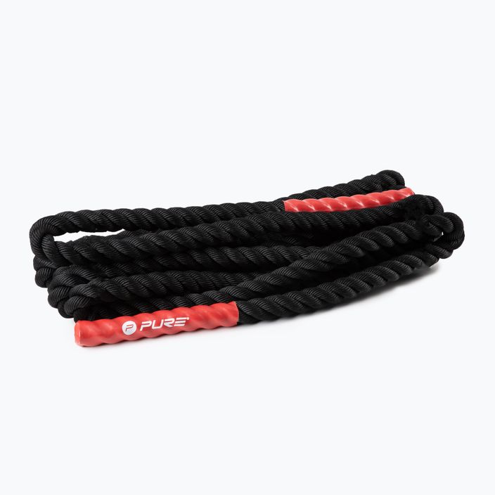 Pure2Improve Battle Rope tréningové lano čierne P2I200810
