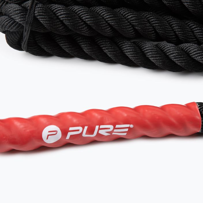 Pure2Improve Battle Rope tréningové lano čierne P2I200810 3