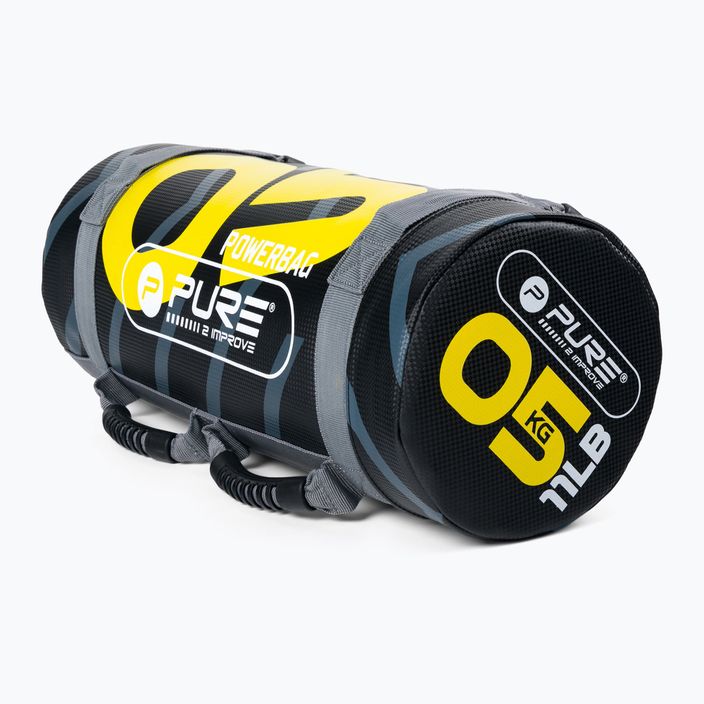 Pure2Improve Power Bag 5kg tréningové vrecko čierno-žlté P2I201710