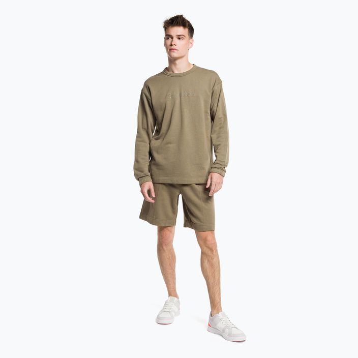 Pánske tréningové šortky Calvin Klein 8.5" Knit 8HU šedá olivová 2