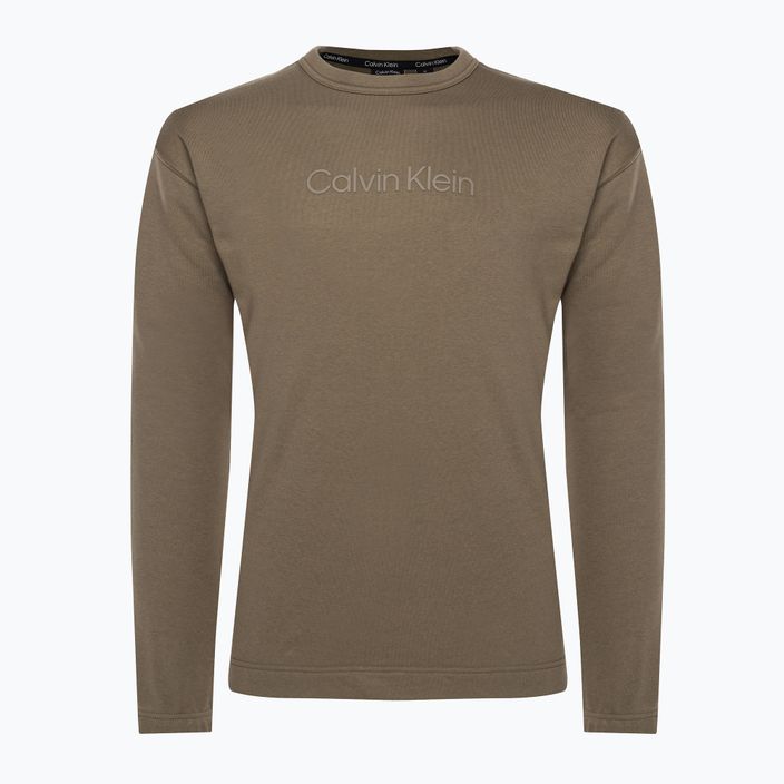 Pánska mikina Calvin Klein Pullover 8HU sivá olivová 5