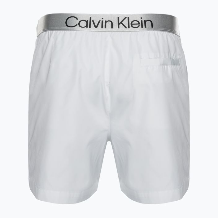 Pánske plavecké šortky Calvin Klein Medium Drawstring white 2