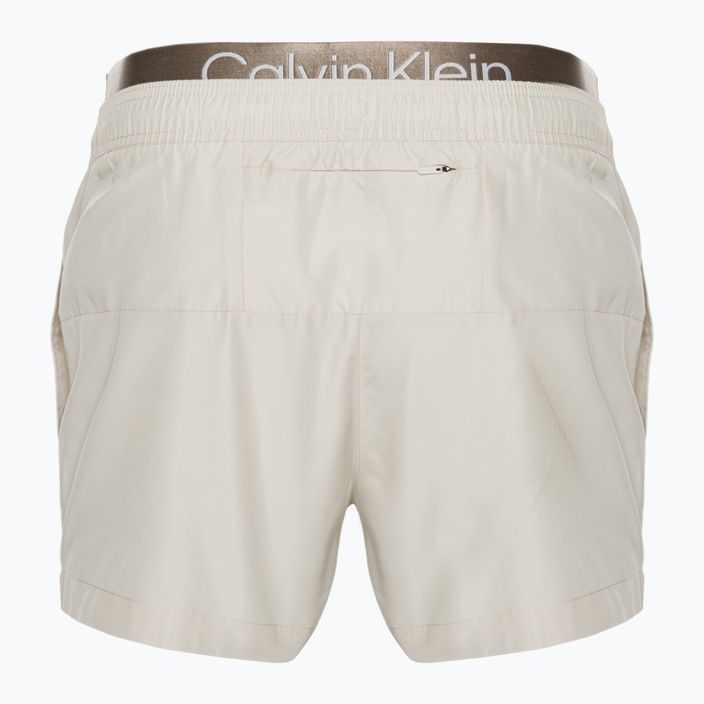 Pánske plavecké šortky Calvin Klein Short Double Wb beige 2