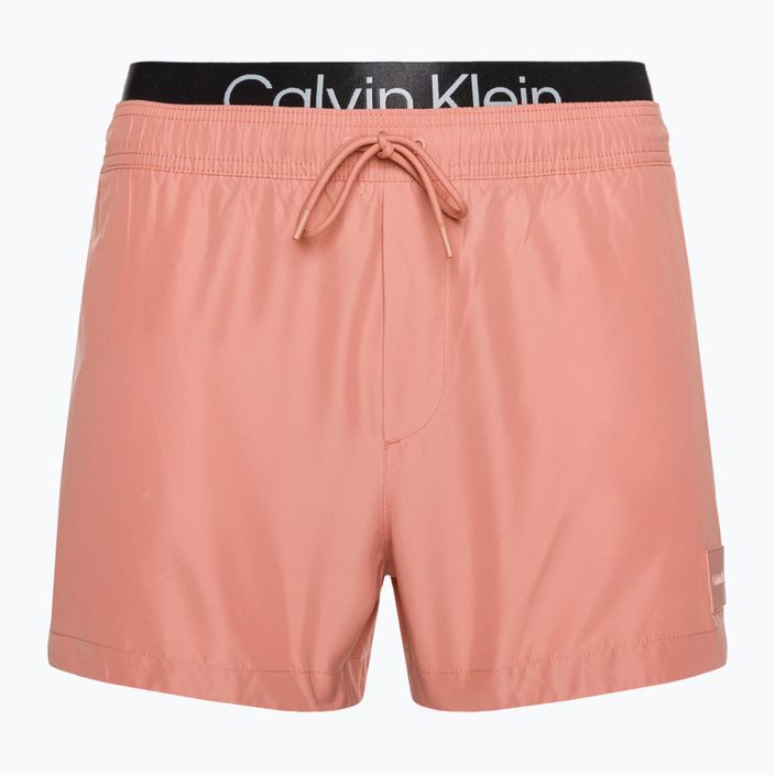 Calvin Klein Short Double Wb ružové plavecké šortky