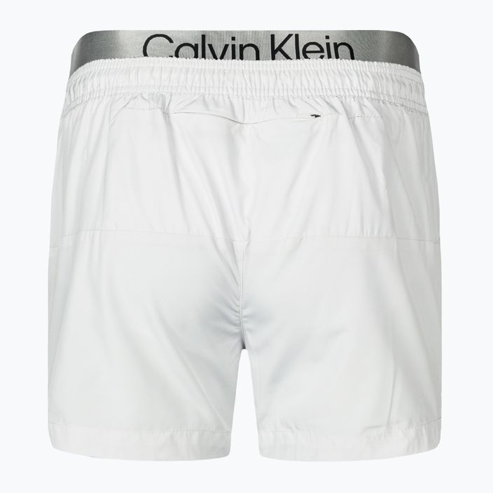 Calvin Klein Pánske krátke plavecké šortky s dvojitým pásom nimbus cloud 2