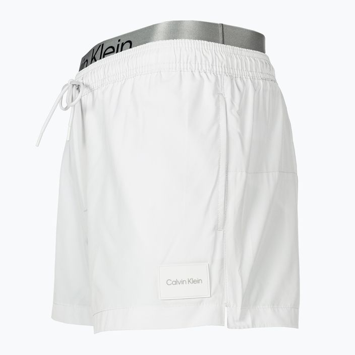 Calvin Klein Pánske krátke plavecké šortky s dvojitým pásom nimbus cloud 3